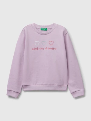 Benetton, Sweatshirt With Glittery Print, Size: 116, Kids United Colors of Benetton