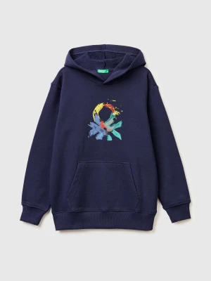 Benetton, Sweatshirt With Logo, Size: XL, Dark Blue, Kids United Colors of Benetton