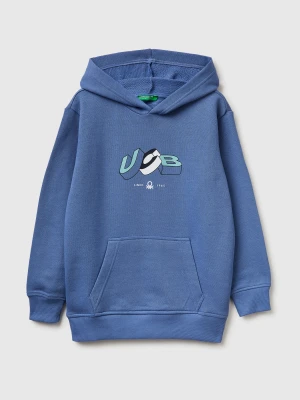 Benetton, Sweatshirt With Logo, Size: XL, Light Blue, Kids United Colors of Benetton