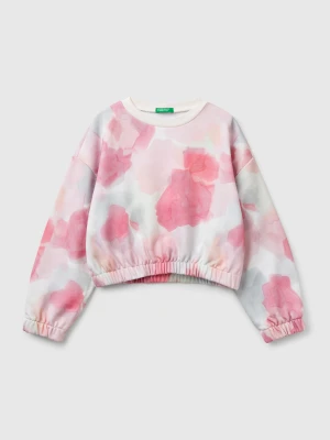 Benetton, Sweatshirt With Pattern Print, size S, Multi-color, Kids United Colors of Benetton