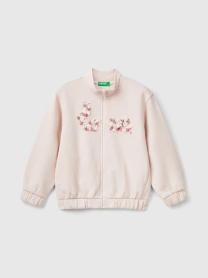 Benetton, Sweatshirt With Petal Applique, size 116, Soft Pink, Kids United Colors of Benetton