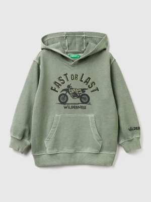 Benetton, Sweatshirt With Print, Size: 116, Gray, Kids United Colors of Benetton