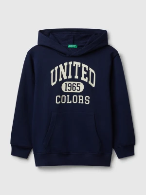 Benetton, Sweatshirt With Print, size XL, Dark Blue, Kids United Colors of Benetton