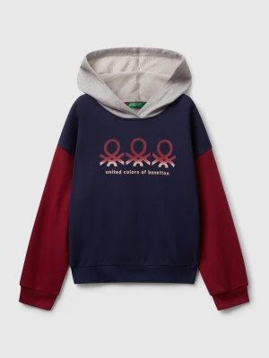 Benetton, Sweatshirt With Print, Size: XL, Dark Blue, Kids United Colors of Benetton