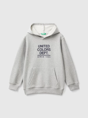 Benetton, Sweatshirt With Print, size XL, Light Gray, Kids United Colors of Benetton