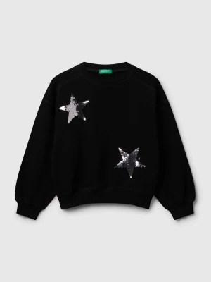 Benetton, Sweatshirt With Sequins, Size: XL, Black, Kids United Colors of Benetton