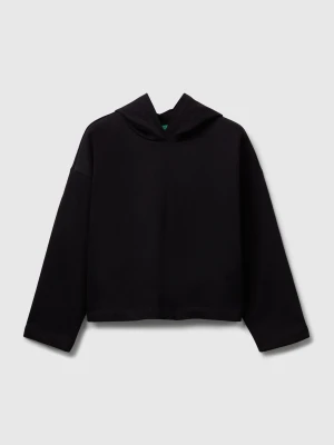 Benetton, Sweatshirt With Slogan Print, Size: XL, Black, Kids United Colors of Benetton