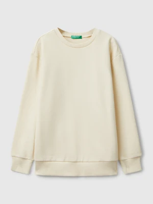 Benetton, Sweatshirt With Slogan Print, size XL, Creamy White, Kids United Colors of Benetton
