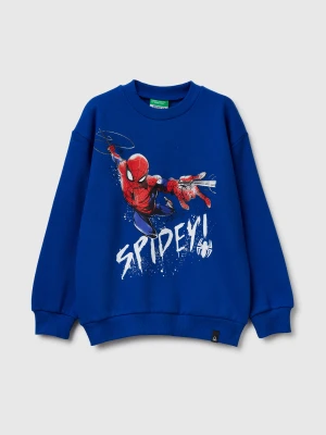 Benetton, Sweatshirt With Spiderman ©marvel Print, Size: XL, Bright Blue, Kids United Colors of Benetton