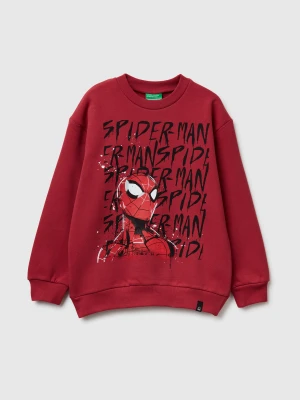 Benetton, Sweatshirt With Spiderman ©marvel Print, Size: XL, Coral, Kids United Colors of Benetton
