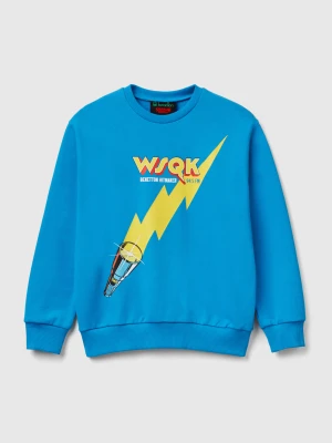 Benetton, Sweatshirt With Stranger Things Print, Size: XL, Bright Blue, Kids United Colors of Benetton