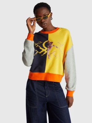 Benetton, Sweatshirt With Stranger Things Print, Size: S, Multi-color, Women United Colors of Benetton