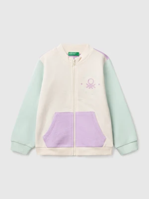 Benetton, Sweatshirt With Zip In Cotton, size 98, Multi-color, Kids United Colors of Benetton