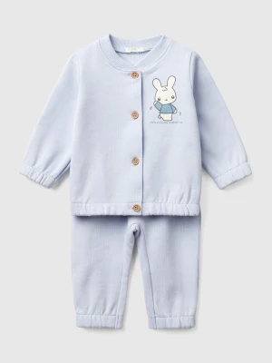 Zdjęcie produktu Benetton, Sweatsuit In Cotton, size 82, Sky Blue, Kids United Colors of Benetton