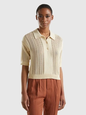 Benetton Sweter w kolorze beżowym rozmiar: XL