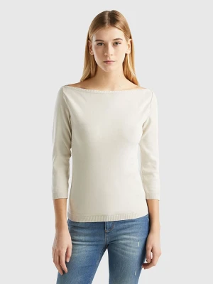 Benetton Sweter w kolorze beżowym rozmiar: XL