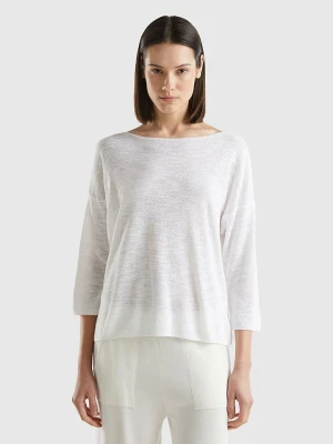 Benetton Sweter w kolorze białym rozmiar: L