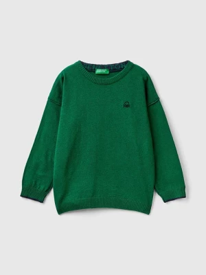 Benetton Sweter w kolorze ciemnozielonym rozmiar: 82