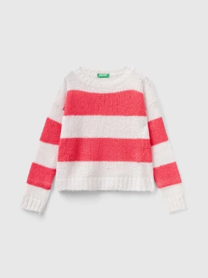 Benetton Sweter w kolorze czerwono-białym rozmiar: 160