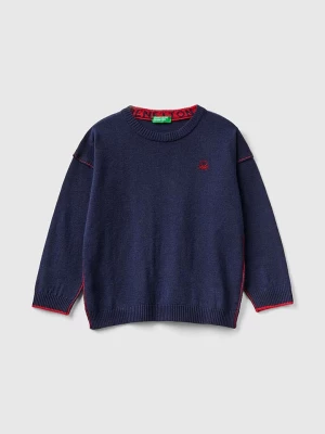 Benetton Sweter w kolorze granatowym rozmiar: 98