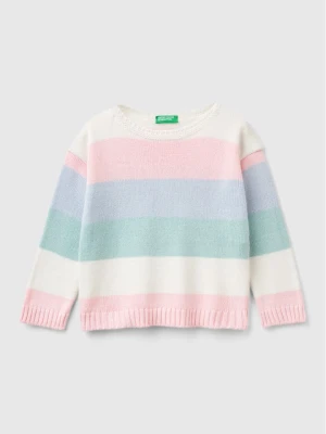Benetton Sweter w kolorze jasnoróżowo-turkusowym rozmiar: 98