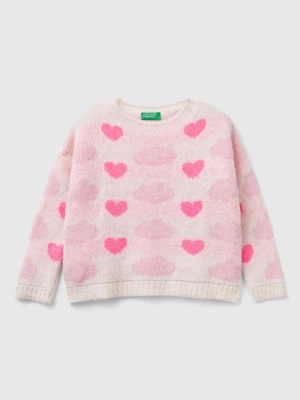 Benetton Sweter w kolorze jasnoróżowym rozmiar: 82
