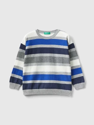 Benetton Sweter w kolorze niebiesko-czarno-szarym rozmiar: 82