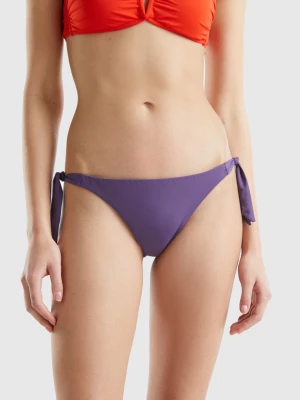 Benetton, Swim Bottoms In Econyl® With Bows, size L, Violet, Women United Colors of Benetton