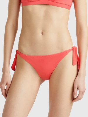 Benetton, Swim Bottoms In Econyl® With Bows, size XS, Coral, Women United Colors of Benetton