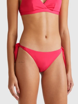Benetton, Swim Bottoms In Econyl® With Bows, size XS, Fuchsia, Women United Colors of Benetton