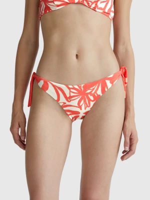 Benetton, Swim Bottoms With Coral Print, size S, Salmon, Women United Colors of Benetton