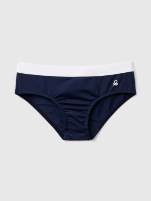 Benetton, Swim Bottoms With Drawstring In Econyl®, size L, Dark Blue, Kids United Colors of Benetton