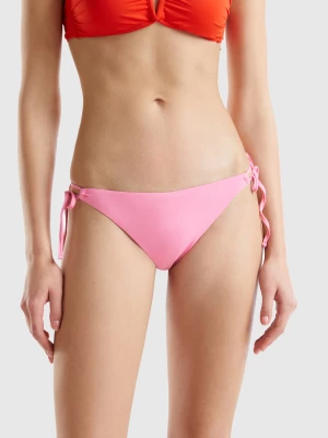 Benetton, Swim Bottoms With Laces In Econyl®, size L, Pink, Women United Colors of Benetton