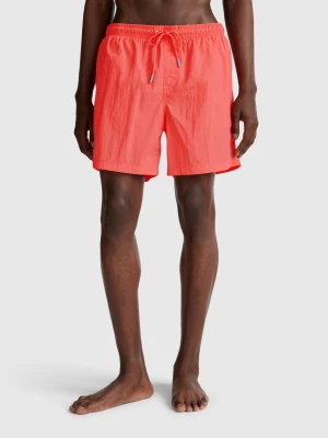 Benetton, Swim Trunks In Nylon, size M, Coral, Men United Colors of Benetton