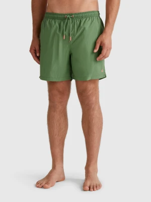 Benetton, Swim Trunks In Nylon, size XL, Military Green, Men United Colors of Benetton