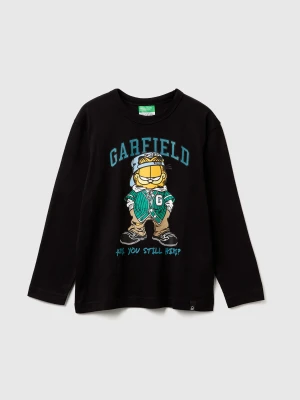 Benetton, T-shirt Featuring Garfield ©2025 By Paws, Inc., Size: XL, Black, Kids United Colors of Benetton