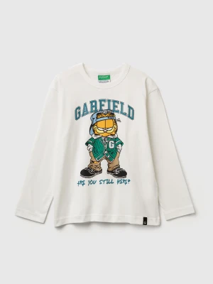 Benetton, T-shirt Featuring Garfield ©2025 By Paws, Inc., Size: XL, Creamy White, Kids United Colors of Benetton