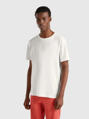 Benetton, T-shirt In Lightweight Jersey, size XS, Creamy White, Men United Colors of Benetton