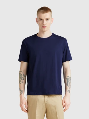 Benetton, T-shirt In Lightweight Jersey, size XS, Dark Blue, Men United Colors of Benetton