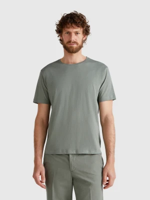 Benetton, T-shirt In Lightweight Jersey, size XS, Military Green, Men United Colors of Benetton