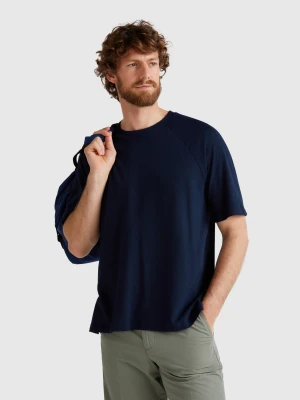 Benetton, T-shirt In Linen Blend, size XS, Dark Blue, Men United Colors of Benetton