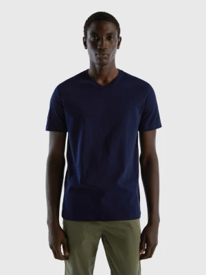 Benetton, T-shirt In Long Fiber Cotton, size M, Dark Blue, Men United Colors of Benetton