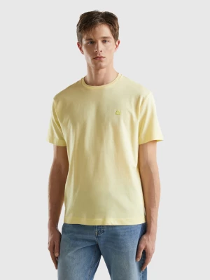 Benetton, T-shirt In Micro Pique, size XL, Yellow, Men United Colors of Benetton