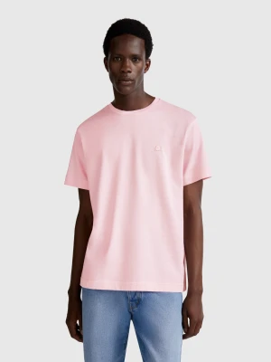 Benetton, T-shirt In Micro Pique, size XS, Pink, Men United Colors of Benetton