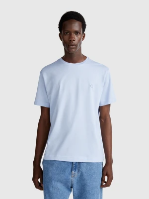 Benetton, T-shirt In Micro Pique, size XS, Sky Blue, Men United Colors of Benetton