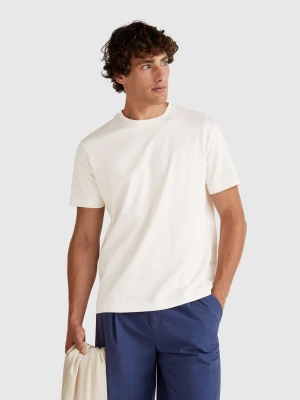 Benetton, T-shirt In Micro Pique, size XS, White, Men United Colors of Benetton