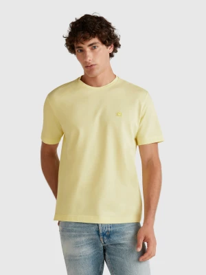 Benetton, T-shirt In Micro Pique, size XS, Yellow, Men United Colors of Benetton