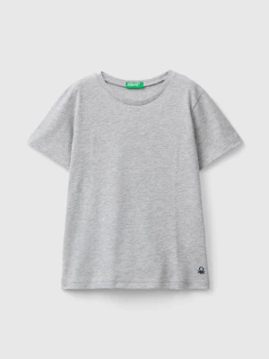 Benetton, T-shirt In Organic Cotton, size 104, Light Gray, Kids United Colors of Benetton