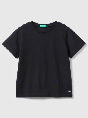 Benetton, T-shirt In Organic Cotton, size 110, Black, Kids United Colors of Benetton