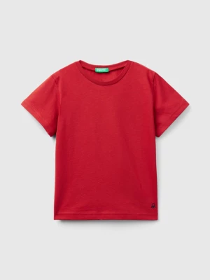 Benetton, T-shirt In Organic Cotton, size 110, Brick Red, Kids United Colors of Benetton